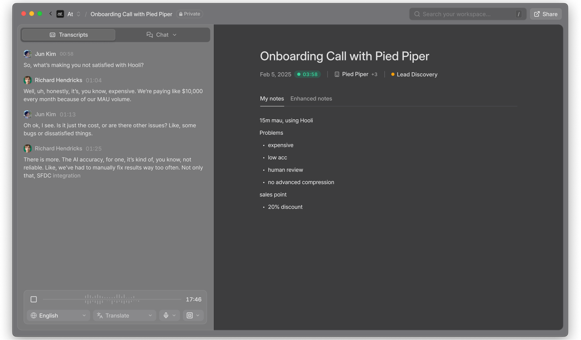 transcribe